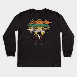 UFO Cat Kids Long Sleeve T-Shirt